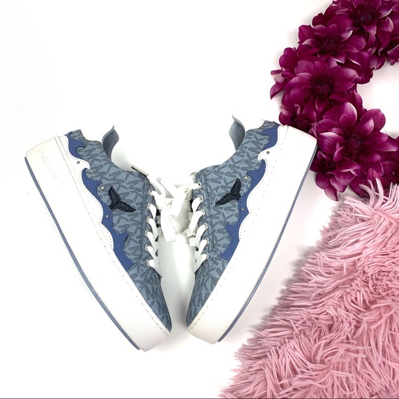 SALE Michael Kors Poppy Lace Up Sneakers - Picture 2 of 7